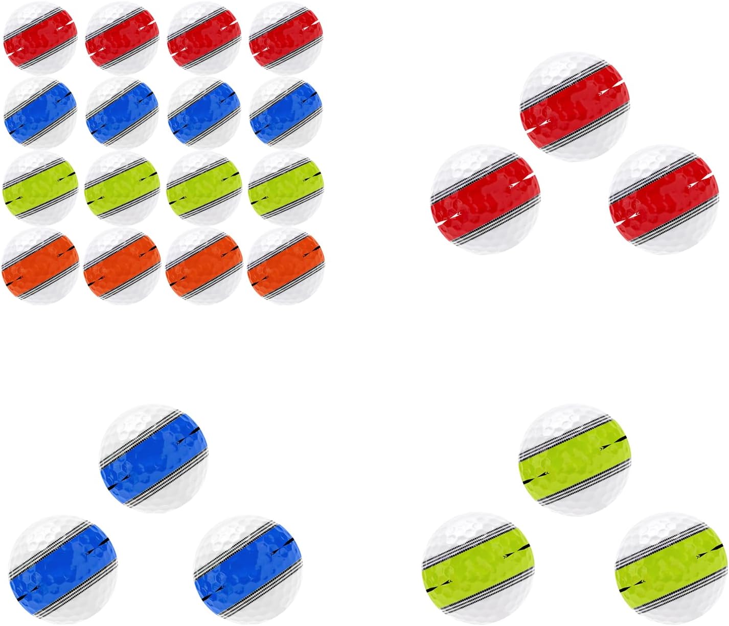 Practice Golfs Balls Set Solid Rubber Golfs Training Balls High Bounces Performances For Hit Away Swing Driving Ranges