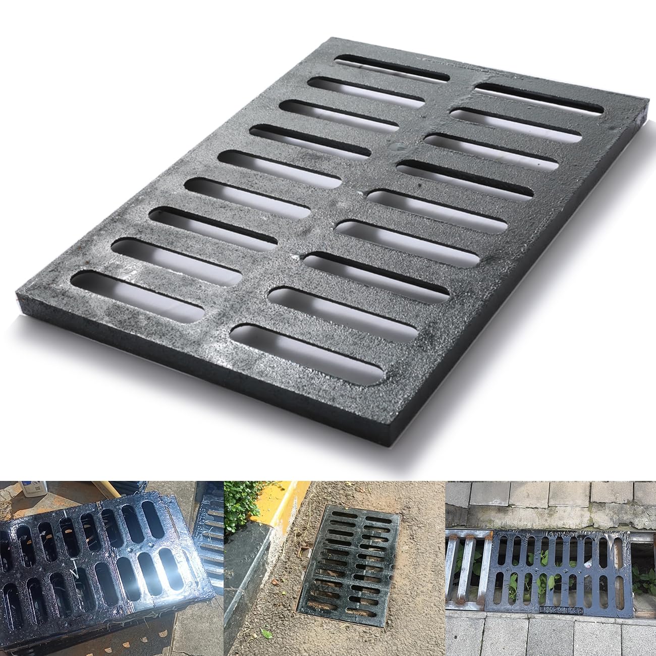 Rectangle Cast Iron Drain Grate, 17 * 12 in B125 Heavy Duty