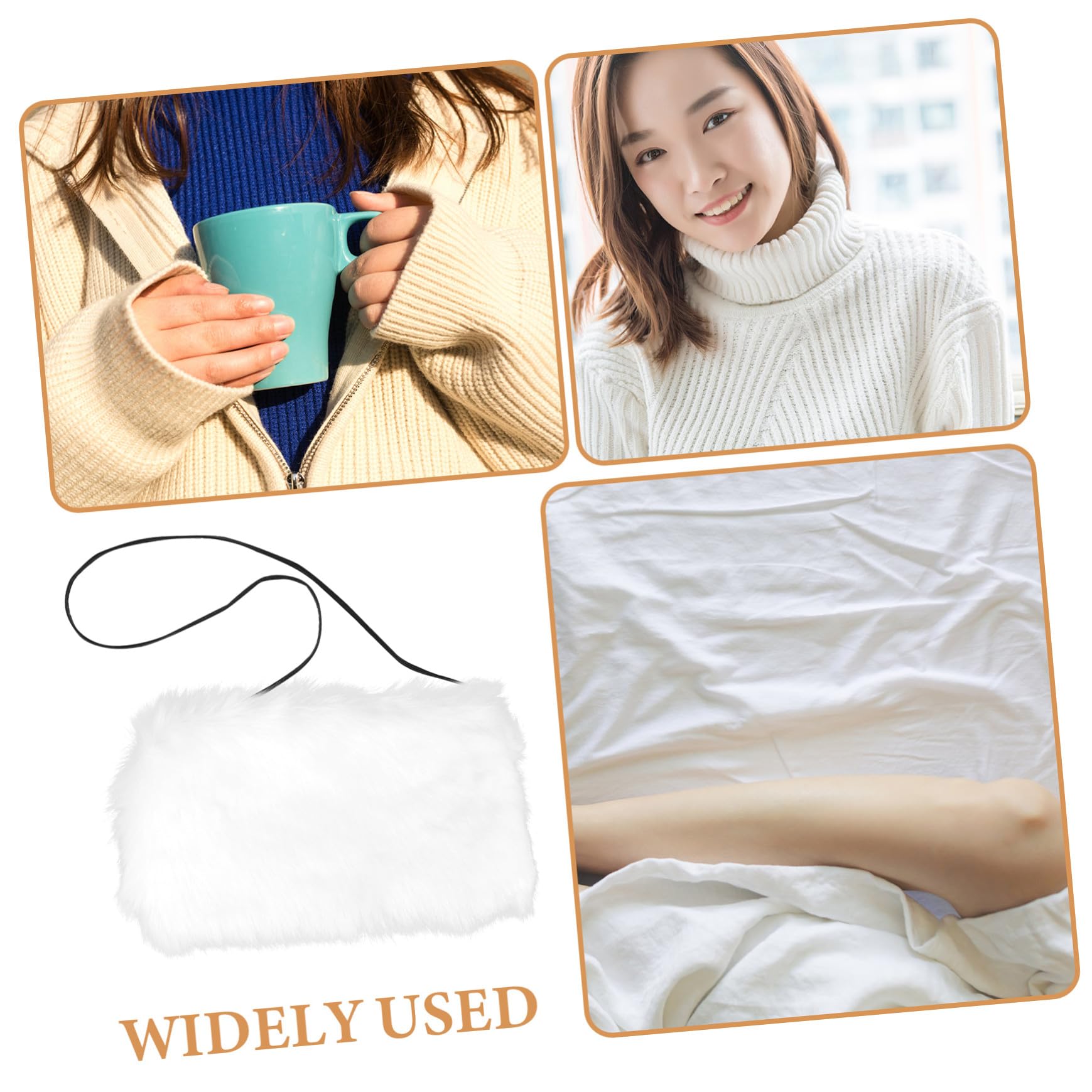 SUPVOX Manguitos Cálidos Agradable y Cómodo para Mujer de Pelo Sintético Calentador de Manos Resistente al Frío para Invierno y Uso Diario