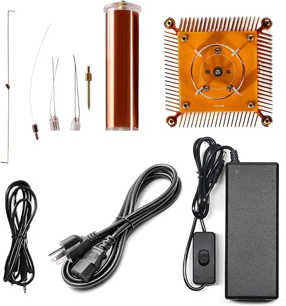 Joytech Music Tesla Coil أكريليك قاعدة قذيفة Arc Plasma Loudspeaker تجربة نقل لاسلكي نموذج لعبة سطح المكتب (YS01)