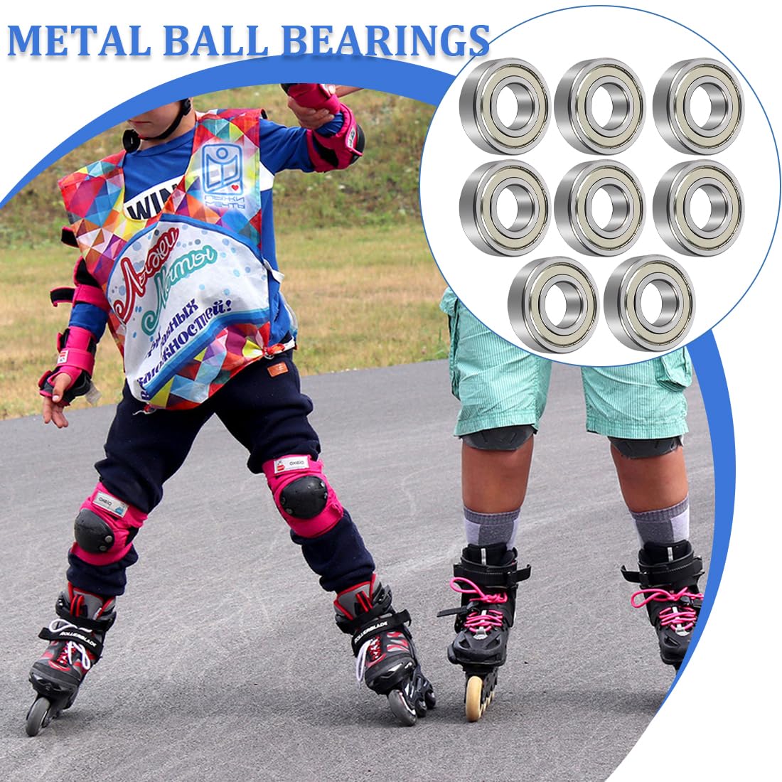 Roulements à Billes ZOKJSW 608ZZ - Lot De 8, ABEC-7, Double Blindage, Pour Skate Et Roller