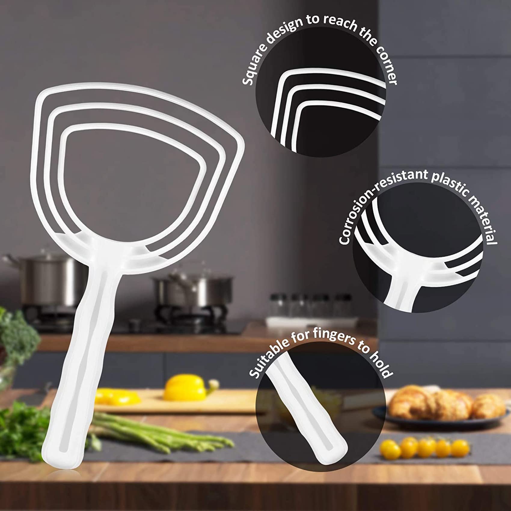 Raschietto Per Carne In Plastica - 4 Pezzi, 20x11 Cm, Per Pulizia Superficiale