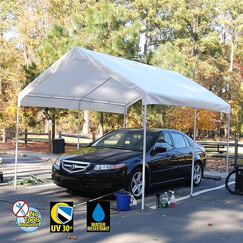 Miniatura 4 de King Canopy Toldo universal de 10 pies por 13 pies, marco de acero de 1 38 pulgadas, 6 patas, blanco, C61013PC