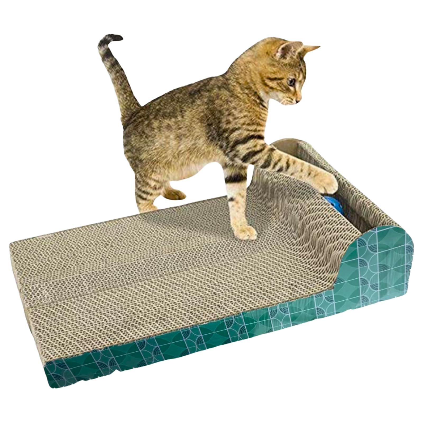 Cature Cat Scratch Pad for Cats, Scratcher with Catnip, Scratching Posts, Cat Toy Scratch Board Lounge with Bell-Ball (18.1x 9.84 x 4.33) (B0CST1FRWT) Amazon Price History, Amazon Price Tracker