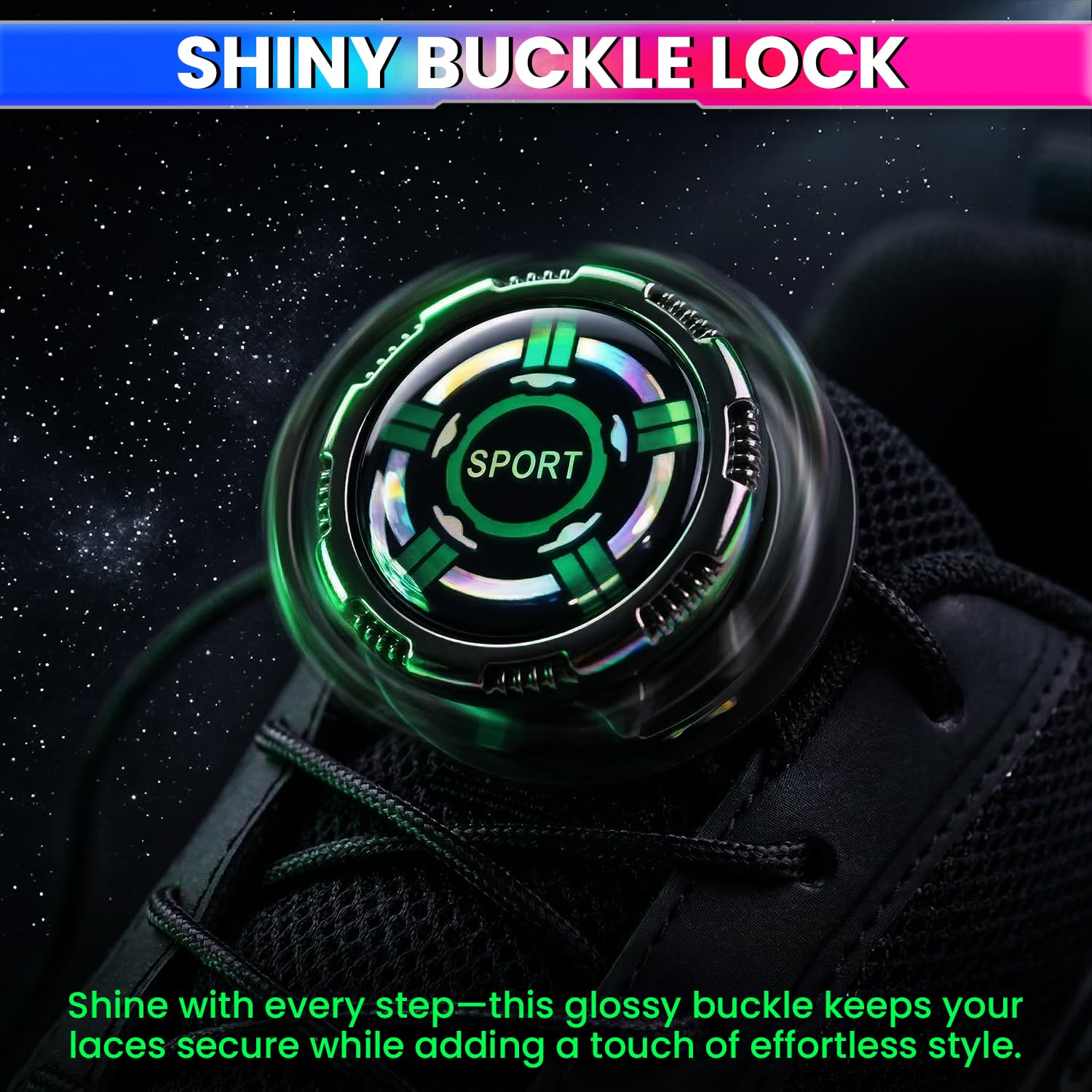 amiciCare No-Tie Shoe Laces, Swivel Shoelace Fastener for Sneakers – Quick Lock Rotating Buckles, Adjustable Stretch Laces, Hassle-Free Fit for Kids, Adults, Sports 2