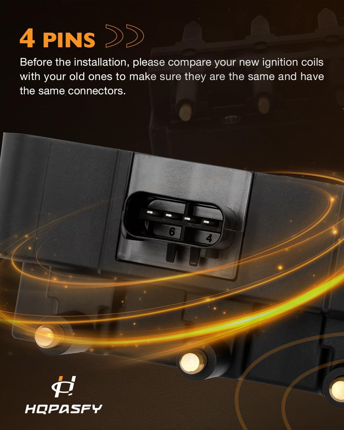 UF305 Ignition Coil & Iridium Spark Plugs & Wire Set Fit for Chrysler Town & Country Voyager Pacifica 3.3L/3.8L V6, Ignition Coil Pack Fitr for Dodge Grand Caravan Caravan 3.3L/3.8L V6, Replaces UF412