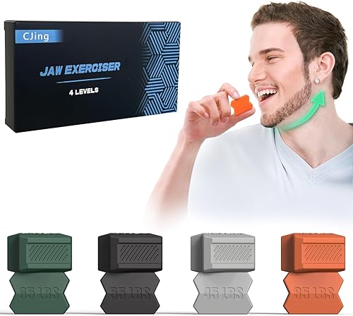 Ejercitador de mandíbula para hombres y mujeres - Tabletas de silicona para ejercitar la mandíbula - Potente entrenador de mandíbula para usuarios