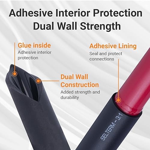 Miniatura 272 de SELTERM - 2 terminales de anillo resistentes para cable de batería, calibre 4 AWG, pernos de 3/8 pulgadas, terminales de calibre 4, ojales de cobre