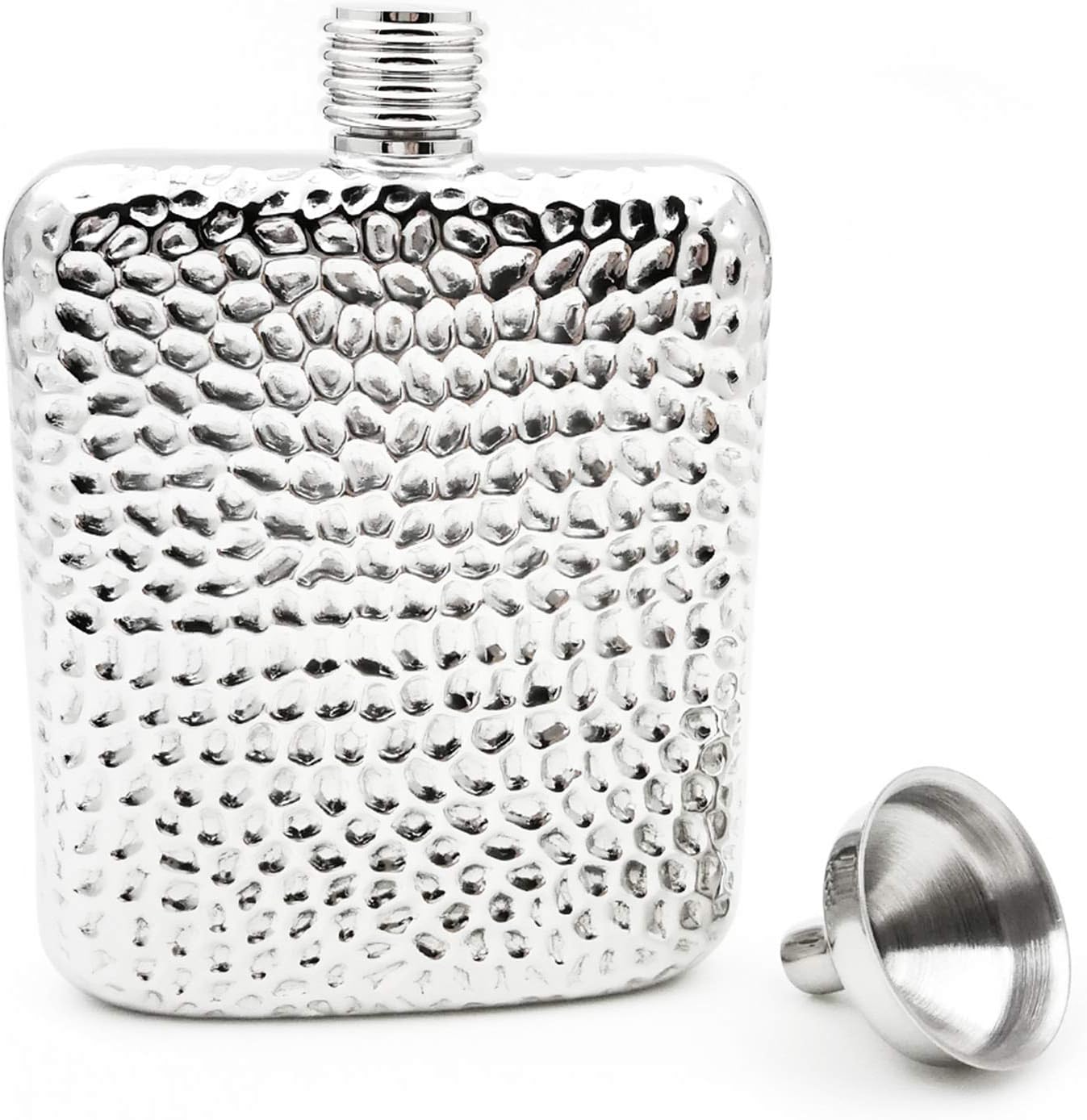 iSavage 6oz Rectangle Golf Pattern Hip Flask 18/8 Stainless Steel-YM119