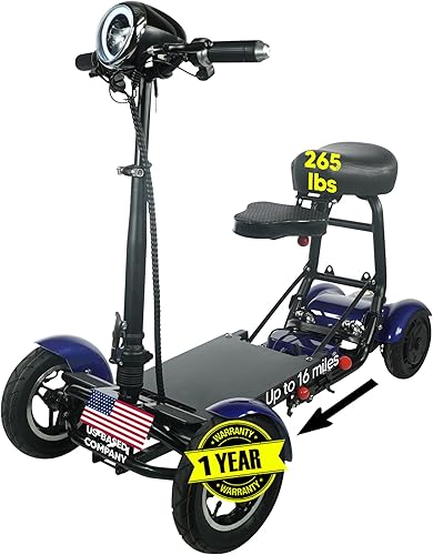 Miniatura 51 de MS-3000 Scooter eléctrico para adultos, scooters plegables para personas mayores, scooter de movilidad de 4 ruedas con silla, scooter eléctrico