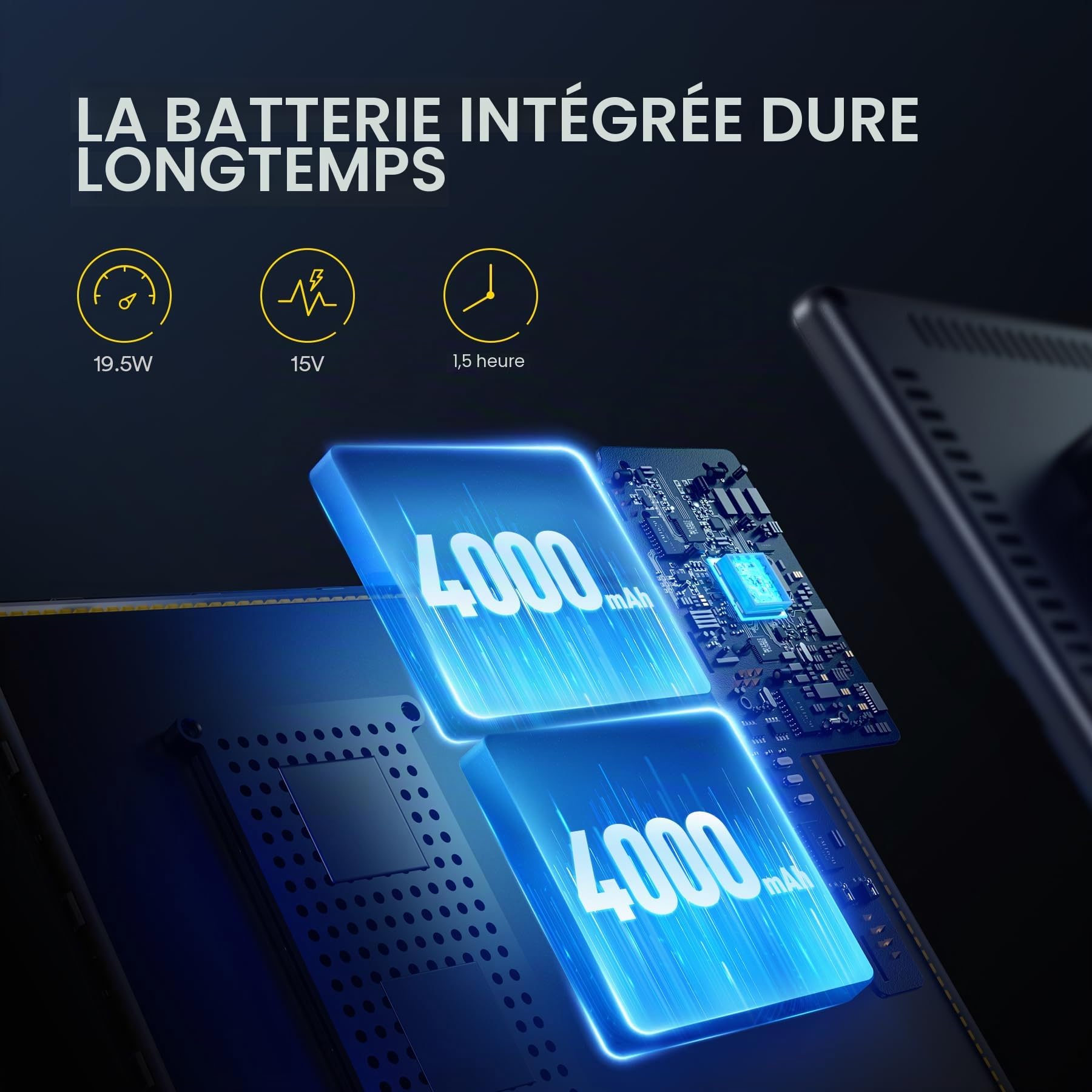 RALENO Lampe LED Vidéo, Lumière Photo Dimmable 2500-6500K CRI95+ avec Écran LCD et Batterie 8000mAh,Lumière vidéo pour Photographie en Bas Angle, Visioconférence, Streaming de Jeu et Youtube