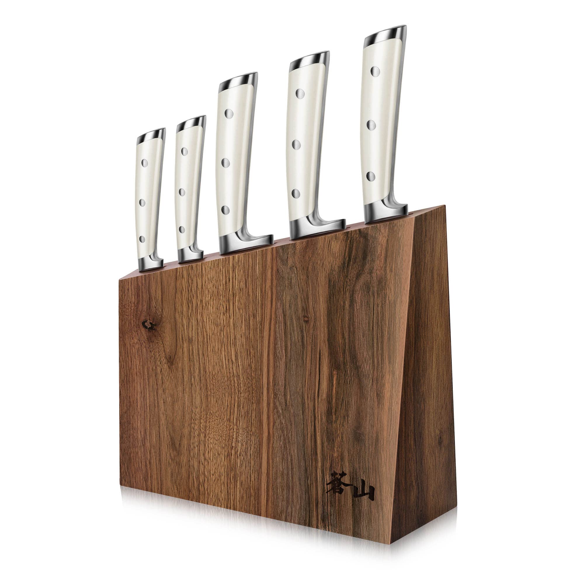 Cangshan S1 Series 1026047 German Steel Forged 23-Piece Knife Block Set: 6-piece Block Set White