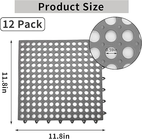 Miniatura 10 de BNOSDM Alfombrilla para patas de conejo, 4 unidades, tapete de plástico para descansar con agujero para conejillo de indias, chinchilla, hurón,