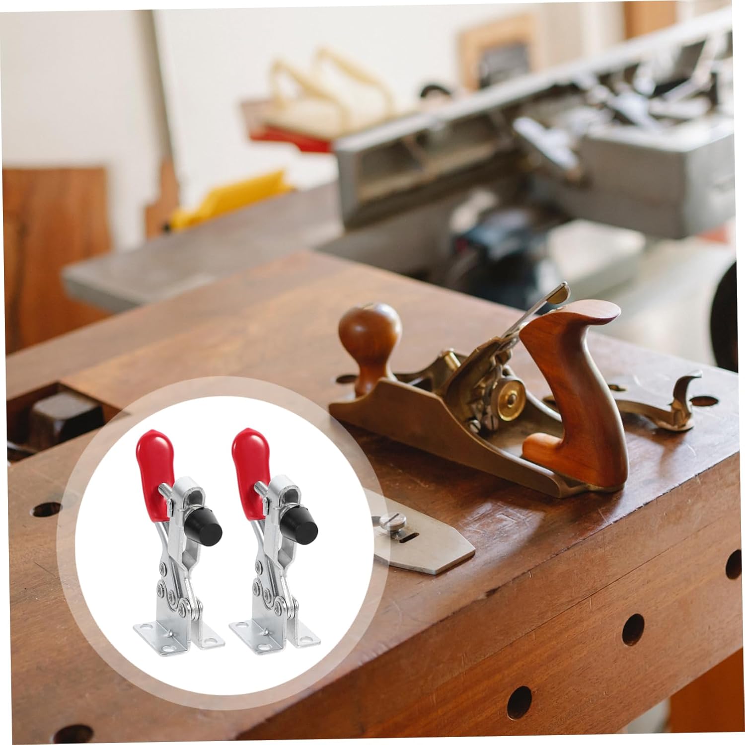 10pcs Plated Toggle Clamp for Woodworking Welding and Machinery Assembly High Strength and Clamping Force