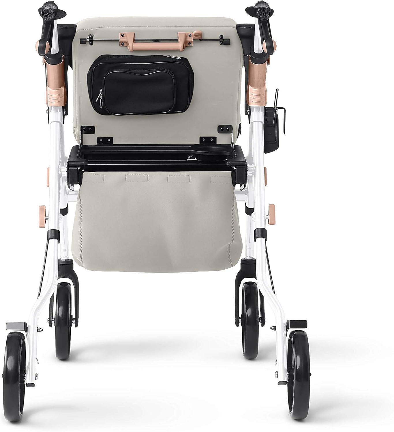 Medline Premium Empower Rollator Walker with Seat, Comfort Handles and Thick Backrest, Folding Walker for Seniors, 8" Wheels, White Frame : Everything Else