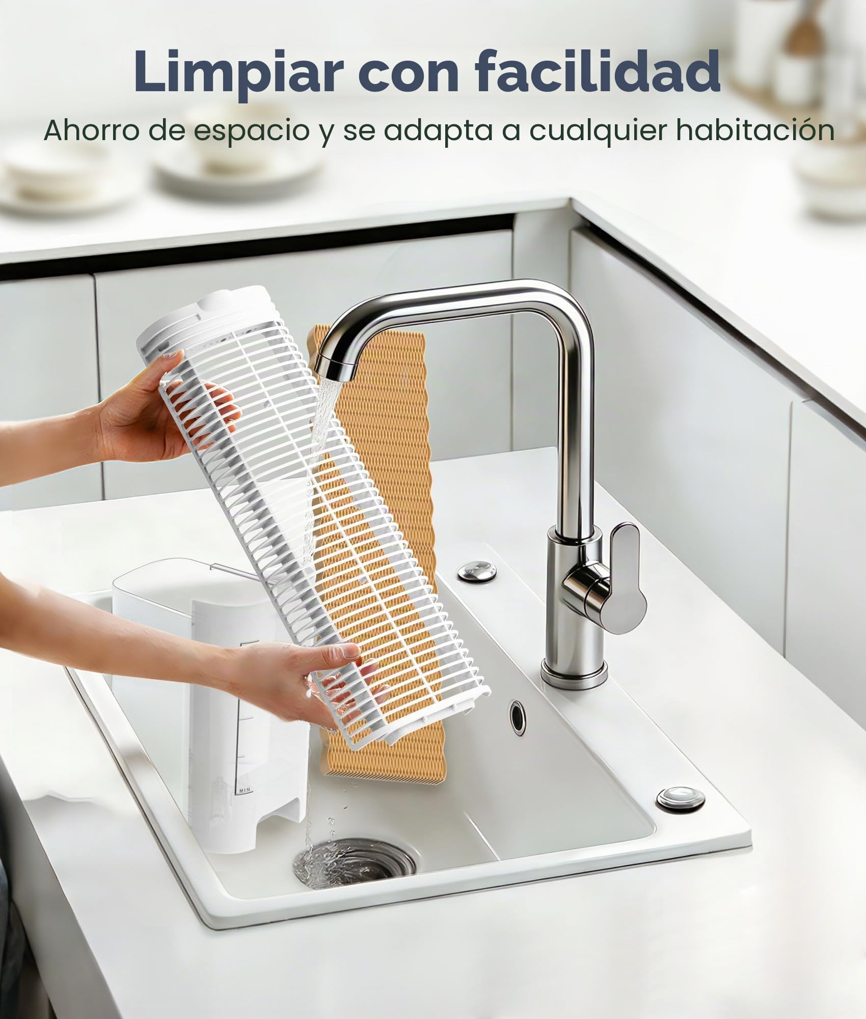 Enfriador de aire evaporativo portátil, ventiladores de enfriamiento 3 en 1 que soplan aire frío con tanque de agua de 3 l, ventilador de torre de 38 pulgadas para dormitorio