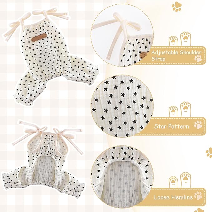 Pijama para Perro Pequeño con Estrella, Primavera Verano miniatura 3