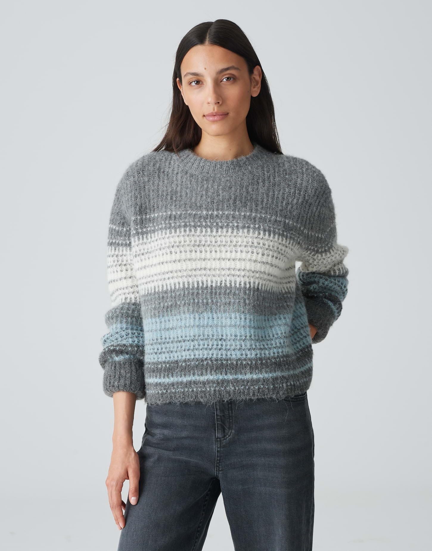 OPUS Damen Pullover | Strickpullover PRADETA Boxy Fit mit Alpaka