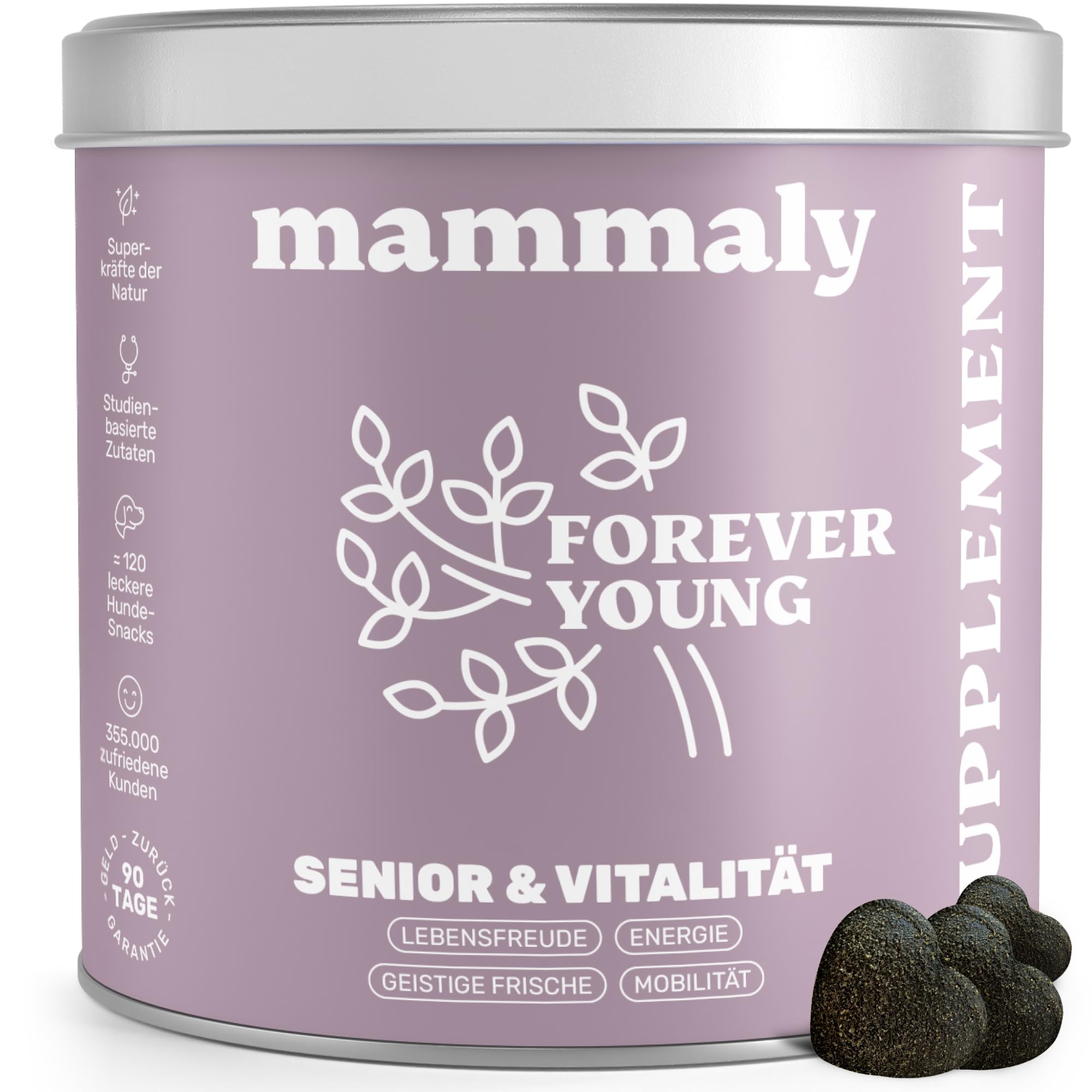 mammaly Forever Young® Senior-Komplex mit Kollagen & Kurkuma (bis 60 Tage)