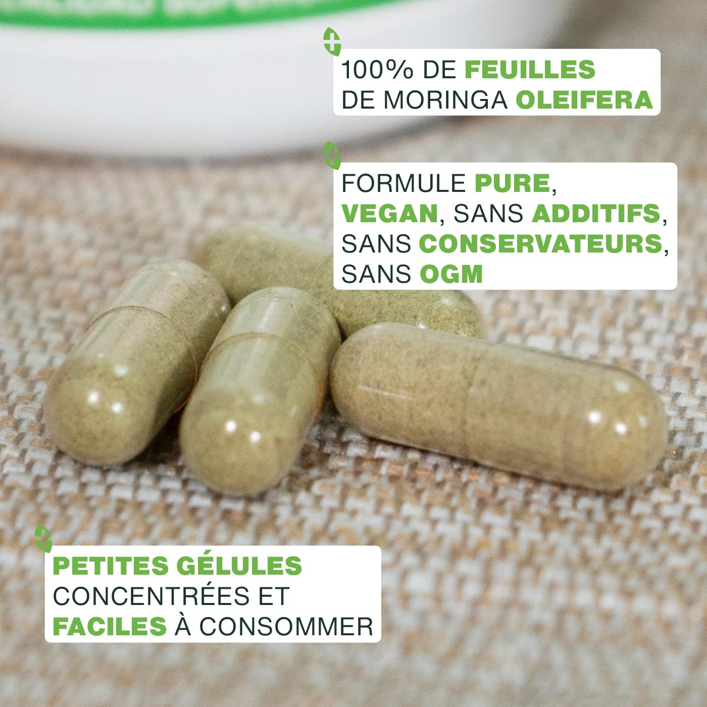 Moringa Oleifera BIO | Extra Fort | 100% Naturel et Pur | 120 gélules vegan de 700mg | Qualité Supérieure