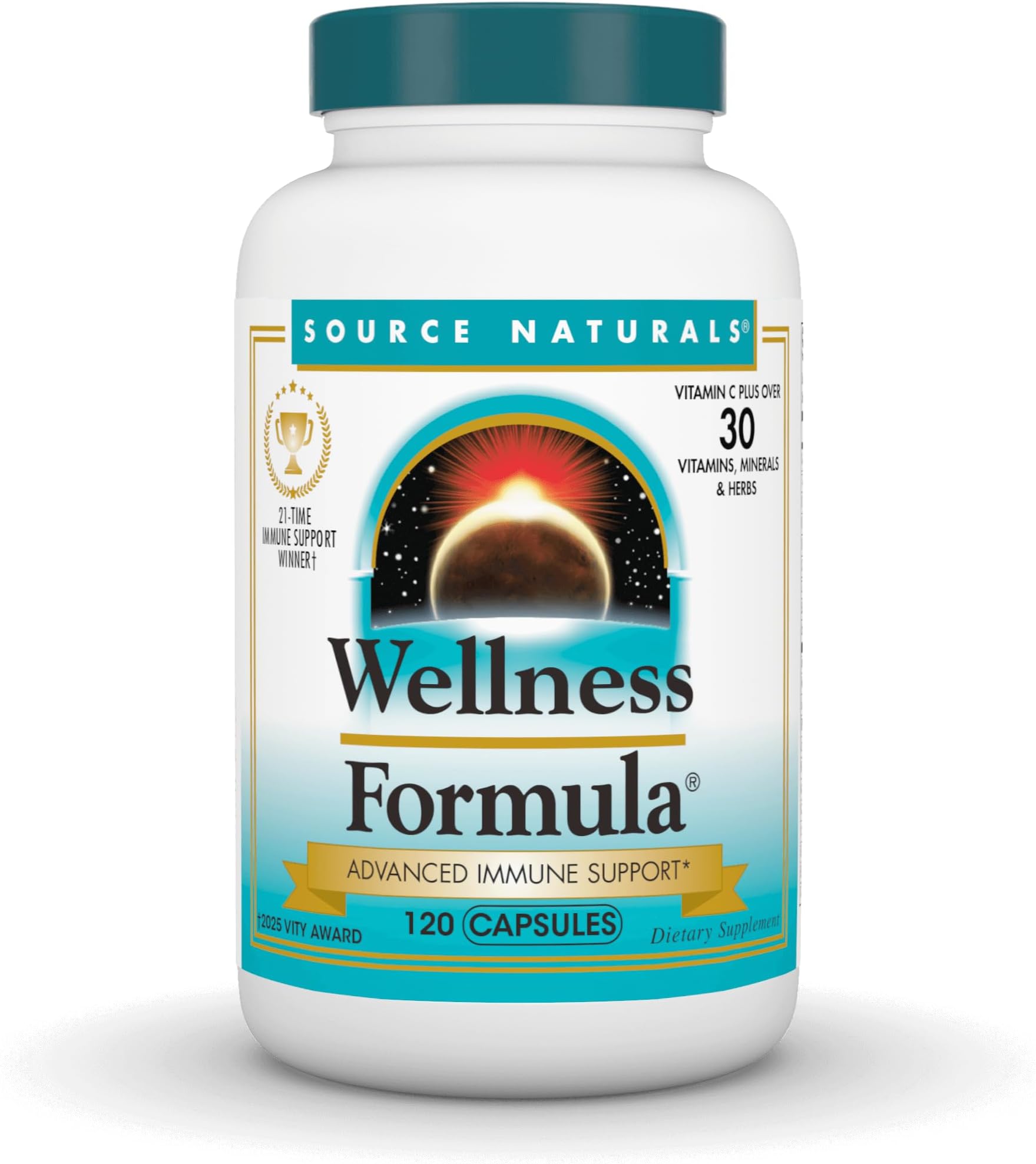 Wellness Formula, Advanced Immune Support*, Bio-Aligned Vitamins & Herbal Defense - Immune System Support Supplement & Immunity Booster - 120 Capsules