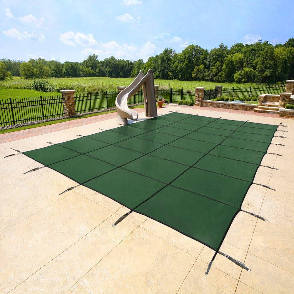 Yard Guard 20 x 40 Feet Rectangular Mesh Pool Safety Cover, Green | DG20405