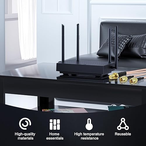 Miniatura 6 de XMSJSIY SMA Y Cable divisor SMA hembra a doble macho coaxial RG316 adaptador de cable de extensión para módulo de tarjeta de red GSMGPRSWiFi -5.9