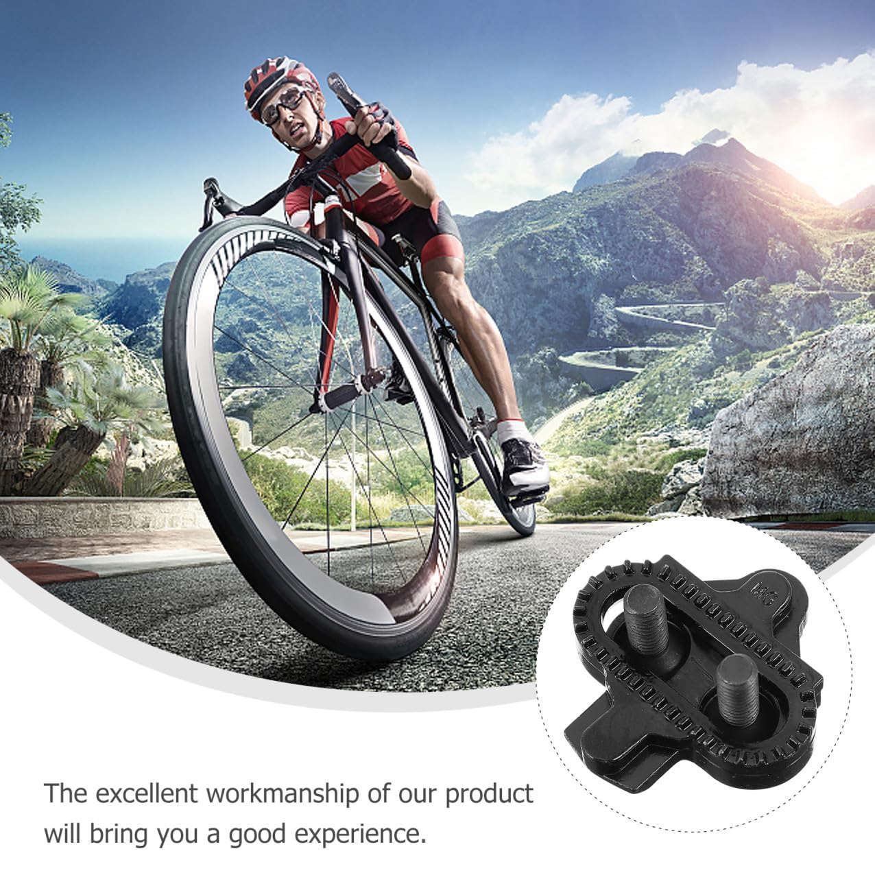 BESPORTBLE 3paia Tacchette Per Bici Da Montagna Autolock Multi-direzionale Sostituzione Per Pedali Alta Affidabilità e Stabilità