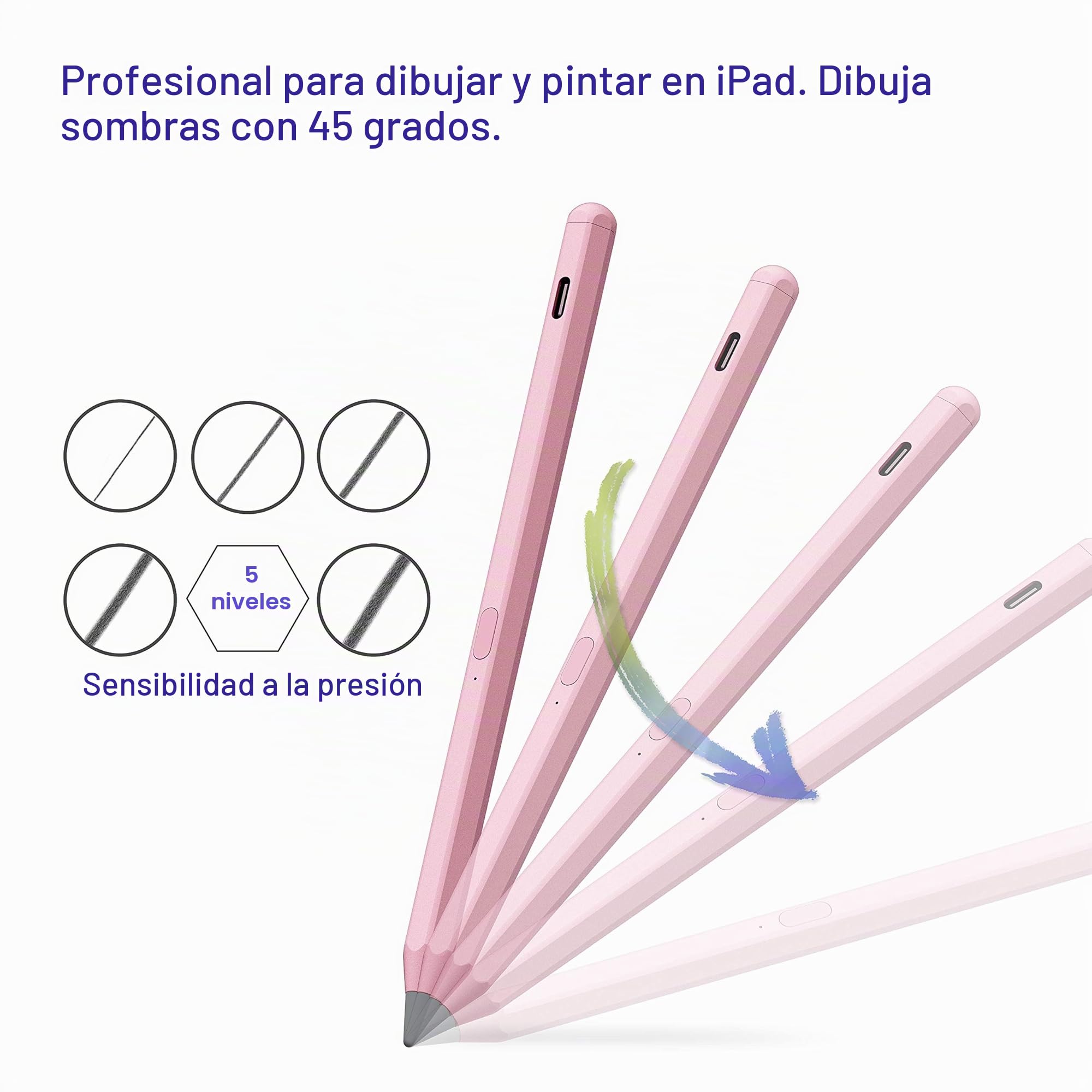 Lápiz Táctil Pen para Apple iPad(2018 o después),con