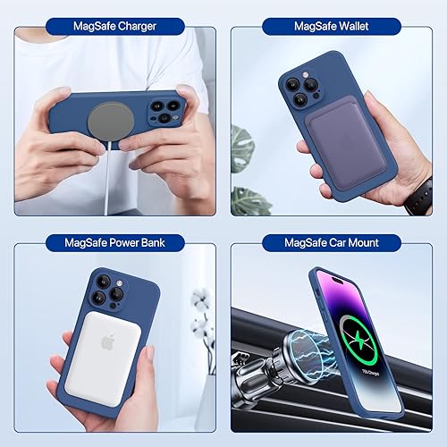 Miniatura 1628 de Miracase - Funda diseñada para iPhone 11 con protector de pantalla, funda de goma de silicona líquida, protección total contra caídas y a prueba