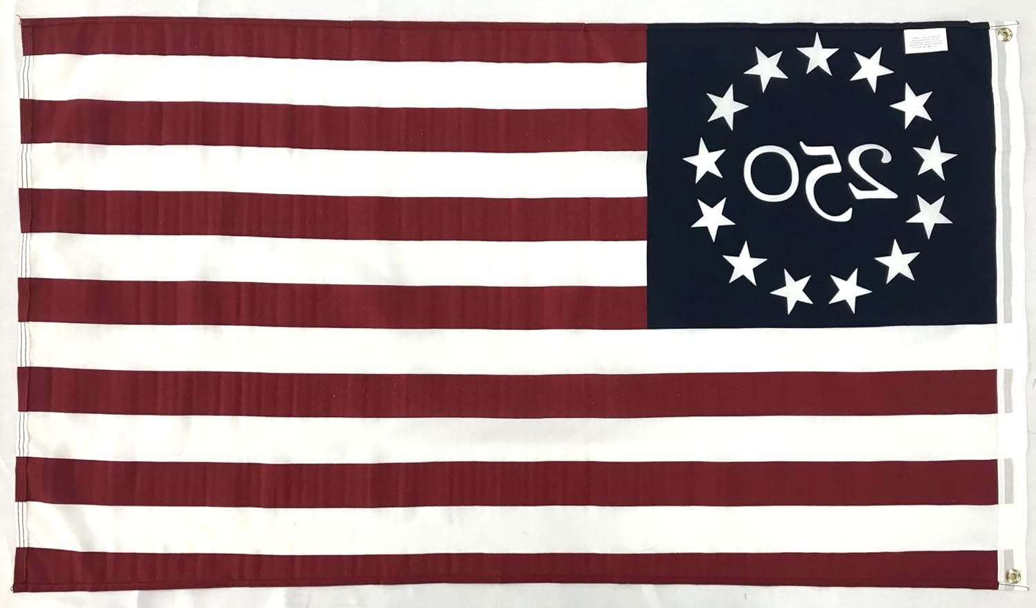 USA 250th Anniversary Betsy Ross Edition 3ft x 5ft Printed Poly-Cotton Flag | Patriotic American Flag for Home Yard Events Historic Displays | Lightweight Fabric for Indoor Outdoor Use