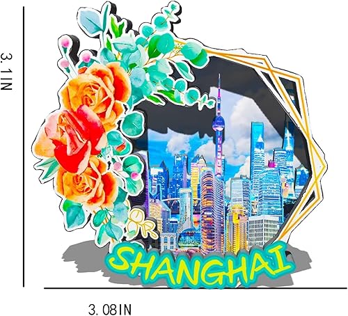 Miniatura 3 de China Shanghai imán de nevera imán de madera 3D monumentos viajes coleccionables recuerdos decoración hecha a mano -666