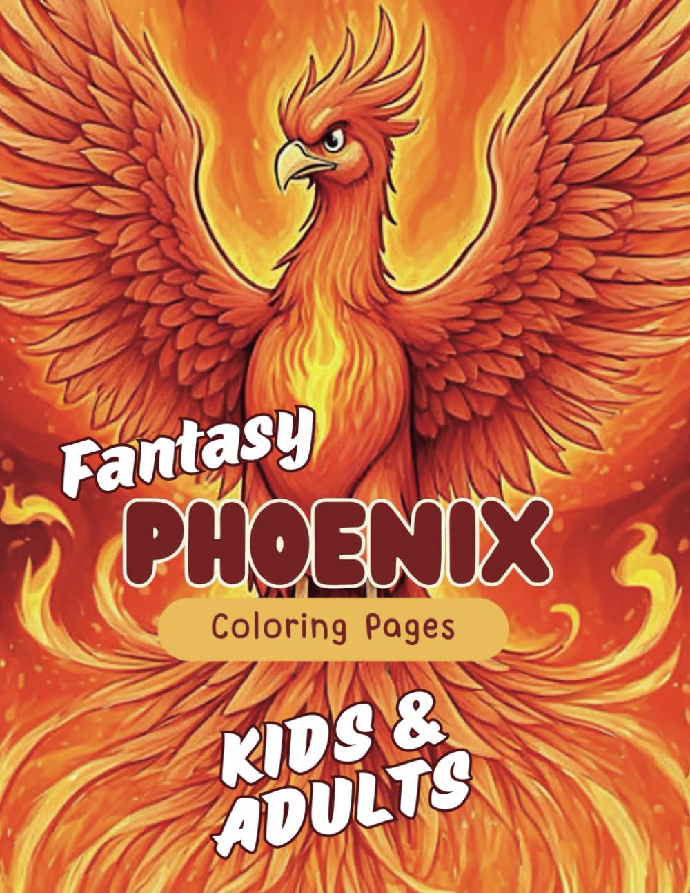 Fantasy Phoenix Kids & Adults Coloring Pages
