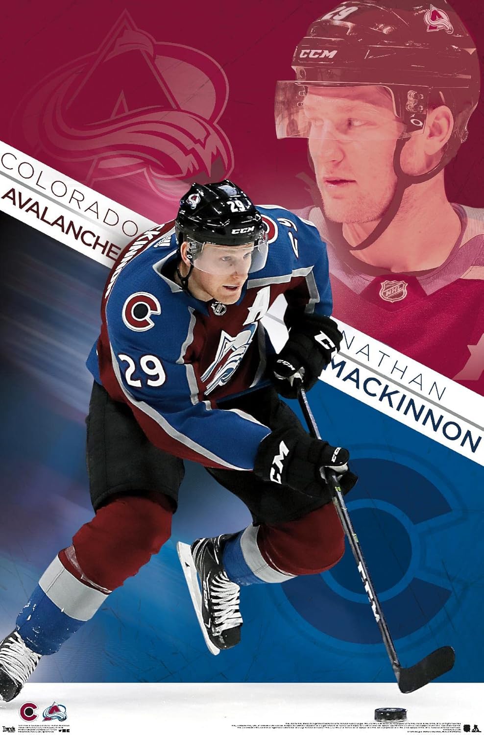 Trends International NHL Colorado Avalanche - Nathan Mackinnon Wall Poster, 22.375" x 34", Unframed Version