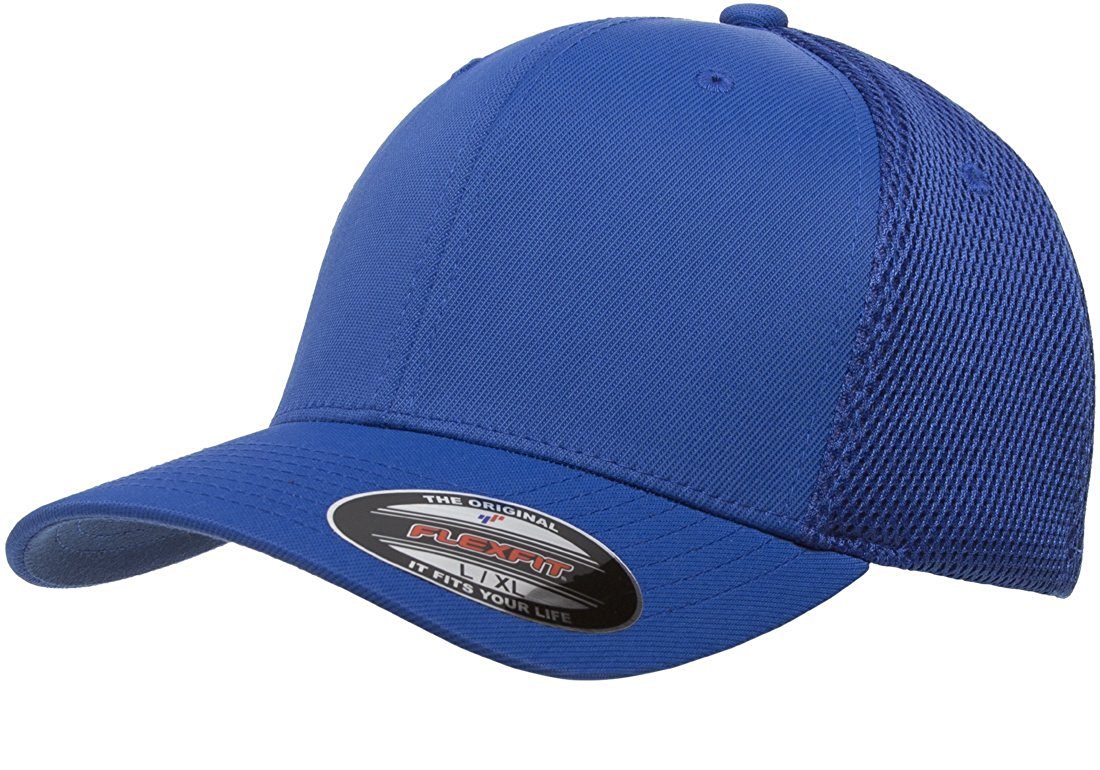 Flexfit Men's Ultrafibre Airmesh Fitted Trucker Hat, Royal, L-XL