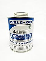 Vista 2 de Weld-On 4, cuartos de galón (32 oz), fórmula libre de DCM y TCE, adhesivo acrílico
