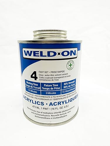 Weld-On 4 pintas, fórmula libre de DCM y TCE, adhesivo acrílico