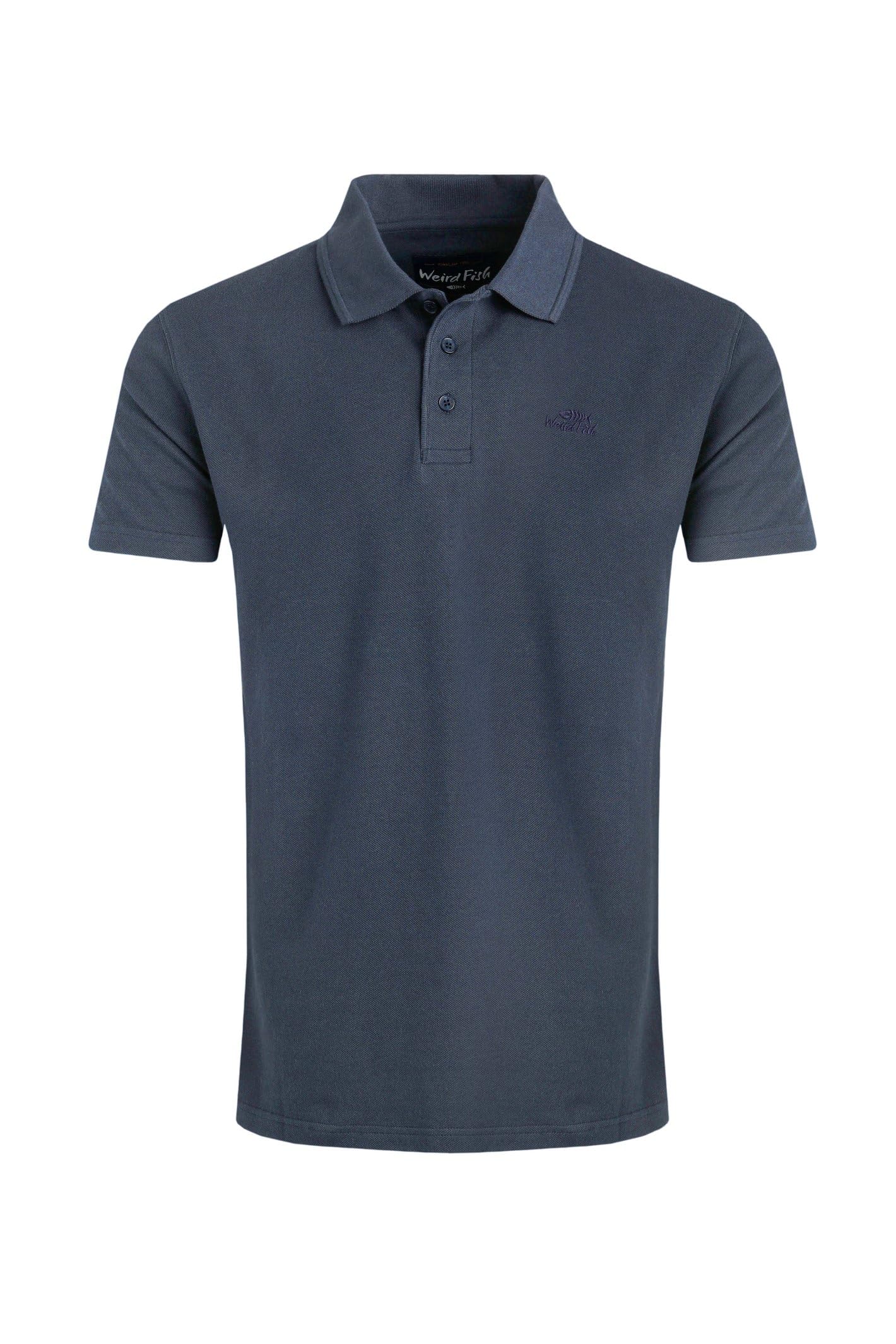 Weird Fish Giles Pique Polo Shirt - Navy - 100% Cotton - Men's XXXL