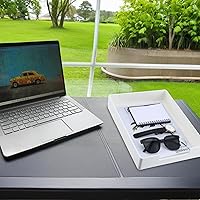 Vista 5 de 2 Pcs Rectangular Plastic Desk Organizer Tray, Desk Letter Tray, A4 Letter Size Stackable File Tray, Desktop File Paper Holder, Book Storage Rack