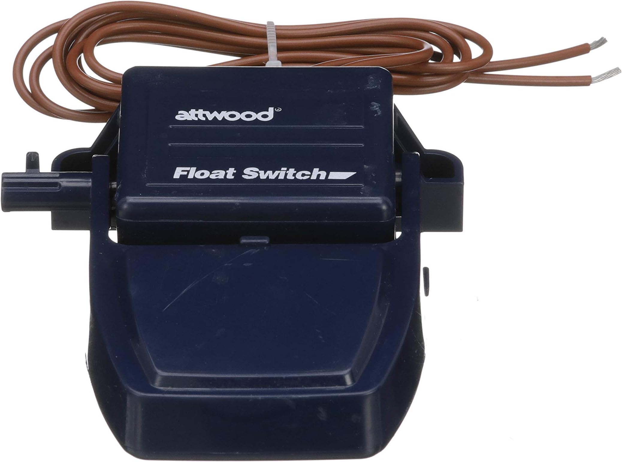 Attwood 4202-7 Float Switch, For Bilge Pump, 12- and 24-V CE rated, 36-Inch Wire, 4 ¼ Inches L x 3 7/8 Inches W x 1 3/8 Inches H