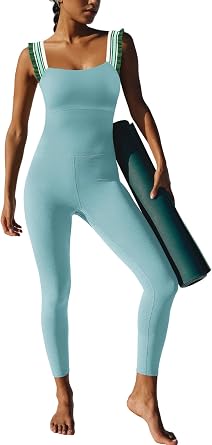 ReachMe Jumpsuits for Women Workout Leggings Romper Athletic Summer Outfits Yoga Gym Clothes Bodycon Bodysuits
