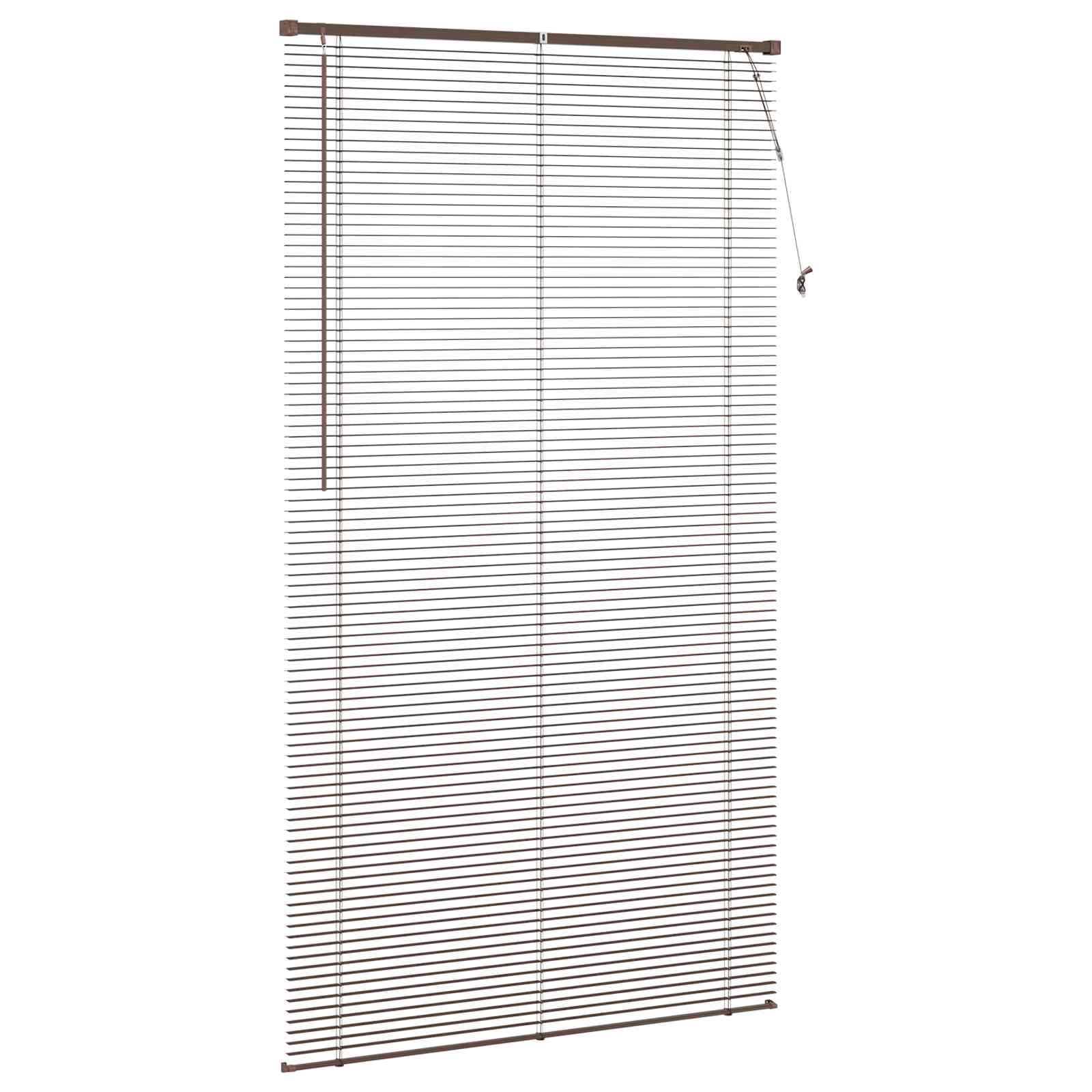 Store Vénitien Marron foncé avec Motif 213 x 110 cm PVC pour fenêtre, Store intérieur occultant Moderne pour Salon Bureau, contrôle lumière et intimité, Design élégant Enfant, Installation Facile