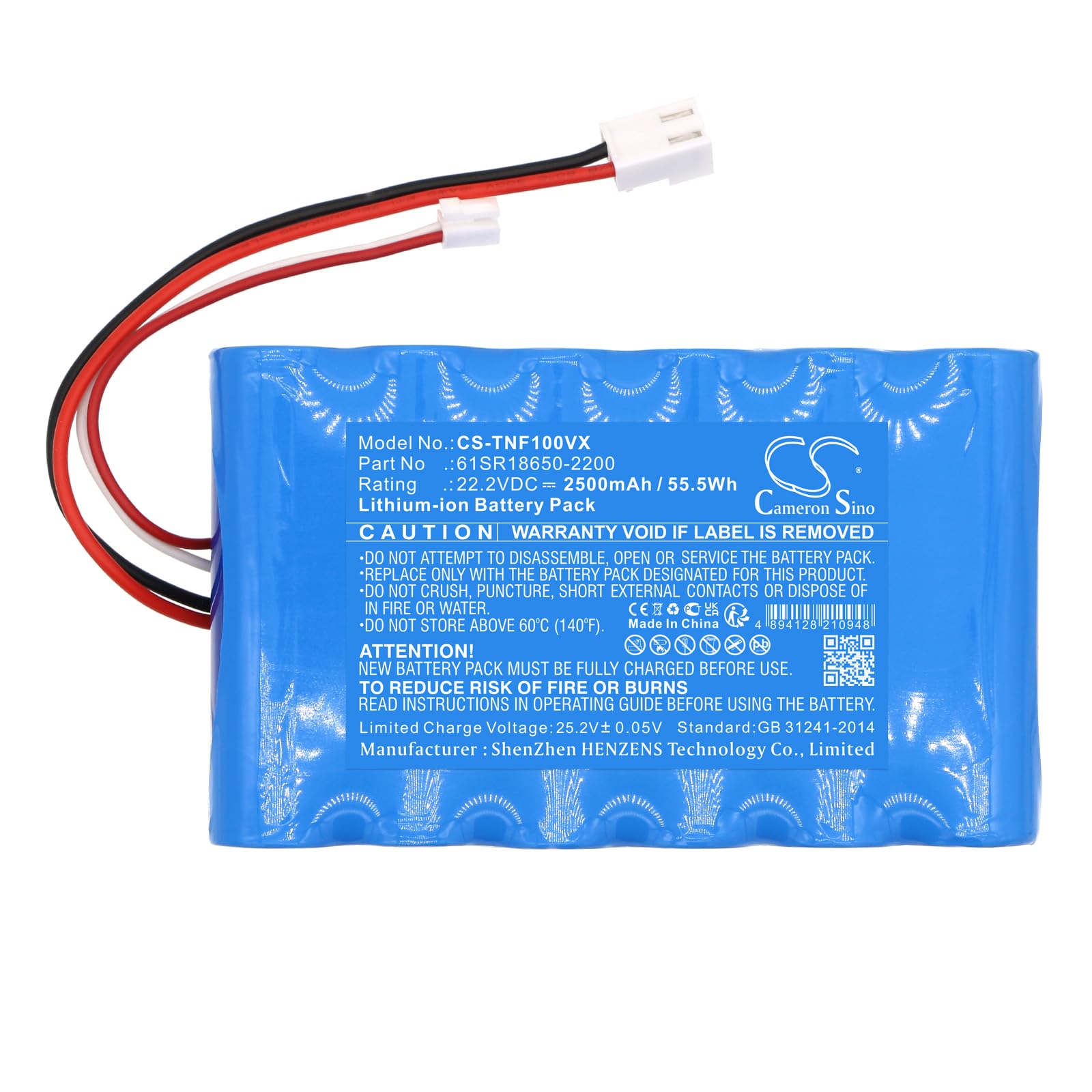 TECHTEK Batteria 2500mAh compatibile con [ETA] 1230 Aquamaster, Aquamaster 1230, per [Tineco] FW020100US, FW15M-01, HF10E-01, iFLOOR IPX4, iFloor Wet Dry Vacuum sostituisce 6ICNMR FBA
