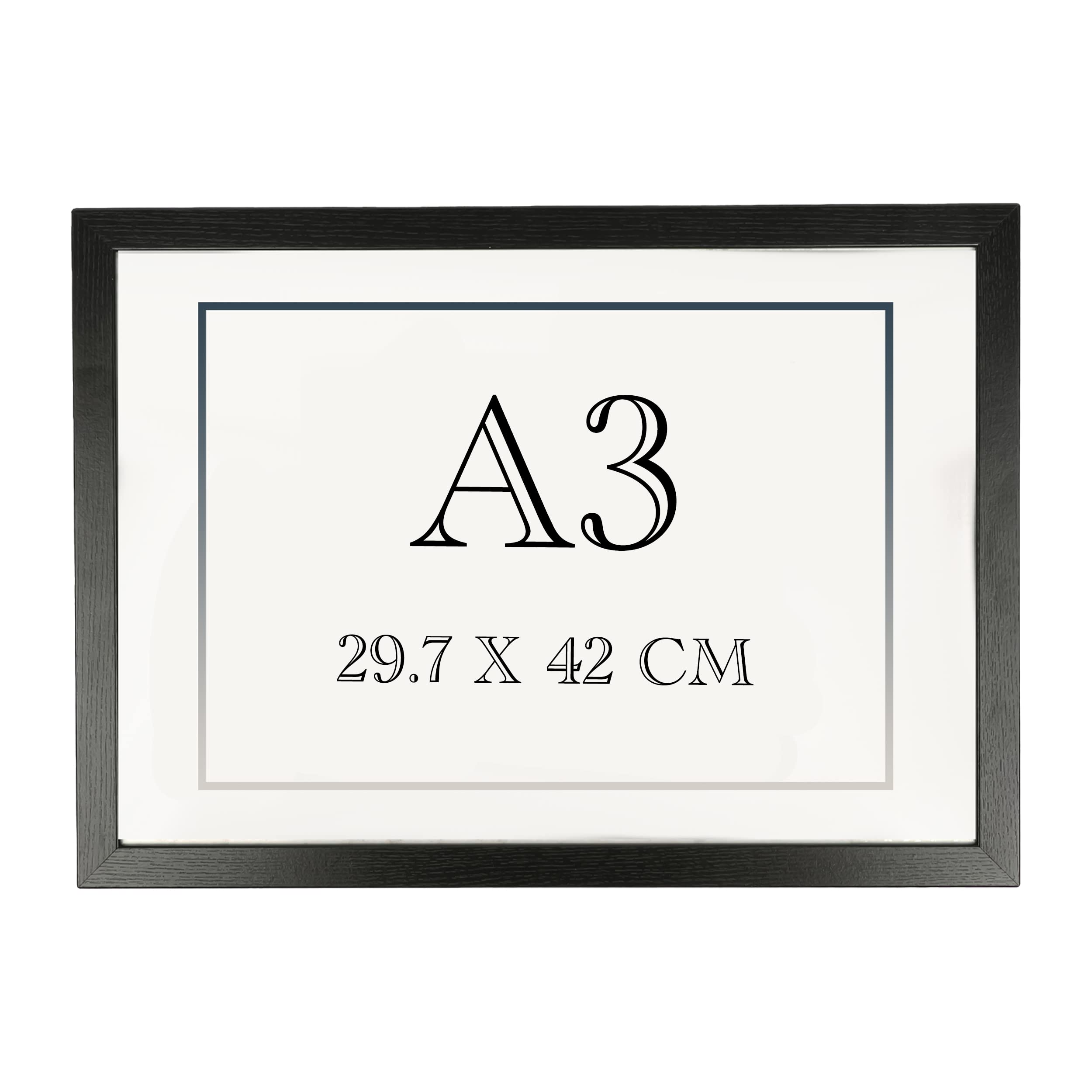 Etrexonline Marco de Fotos Elegante, 29.7 x 42 cm(A3), Negro, Fabricado en Madera con Panel de Metacrilato, Perfecta para Resaltar Tus Recuerdos y Añadir un Toque de Estilo a Tu Decoración del Hogar