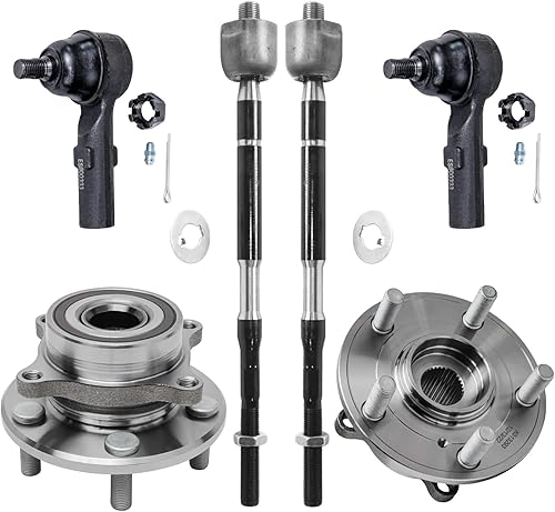 Miniatura 502 de Detroit Axle - Kit de cubos de rodamiento de rueda delantera de 6 piezas para Dodge Dart 2013-2016, Chrysler 200 2015-2017, 2 cojinetes de rueda