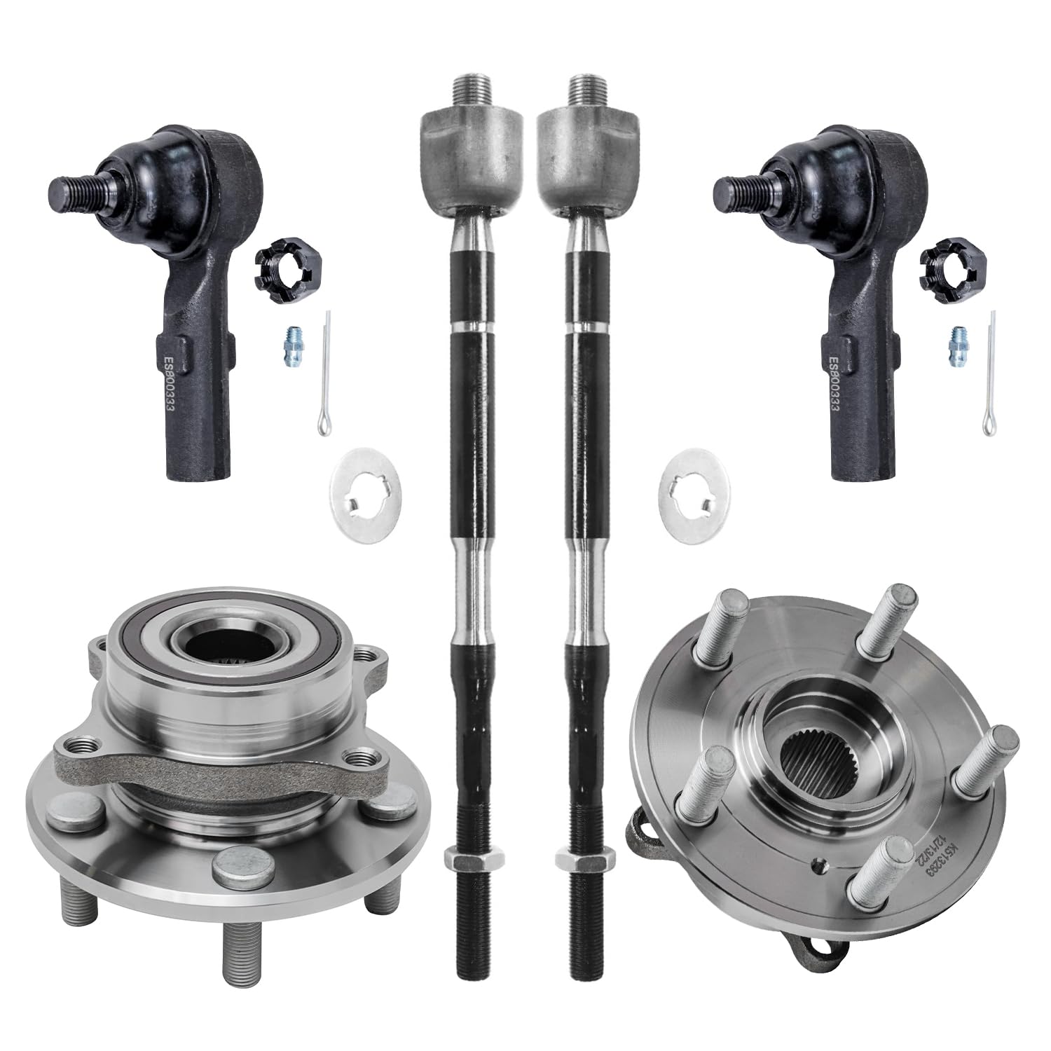 Detroit Axle - 6pc Front Wheel Bearing Hubs Kit for 2011-2017 Honda Odyssey