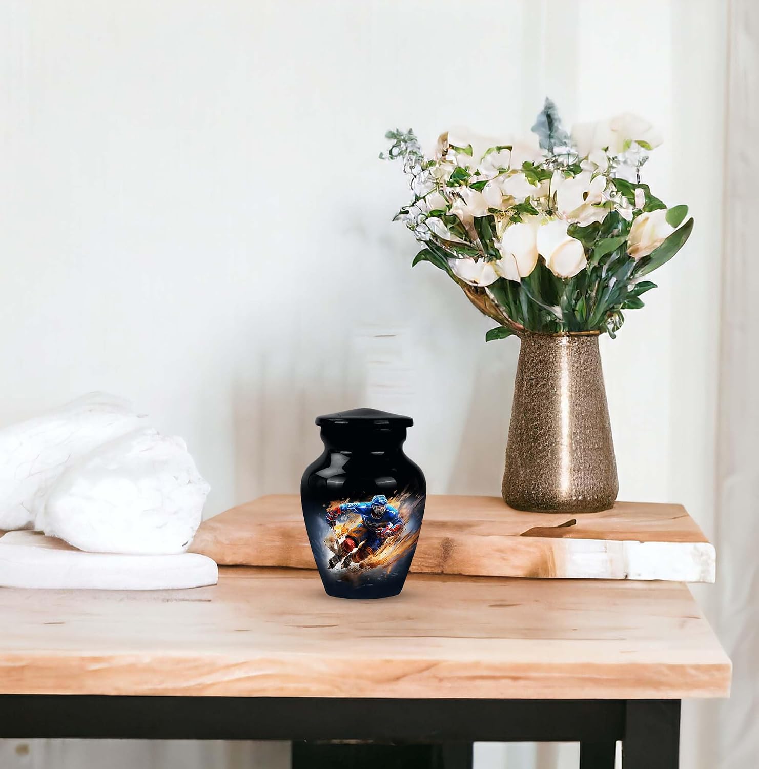 Urns for Human Ashes Adult Female, Burial Urns, Decorative Urns, Funeral Urns, Cremation Urns for Men, Memory Box for Keepsakes, Mini Urn Set of 4, 3"