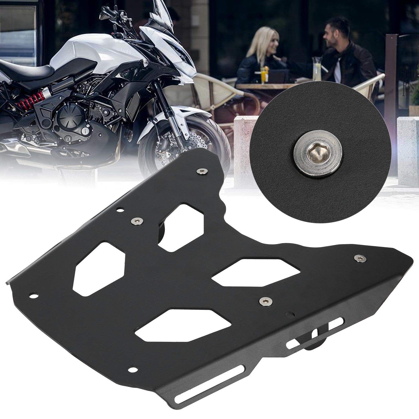 Akozon Gepäckträger Motorrad Solo Sitz Unterstützung Regal für Versys 650 2015-2020