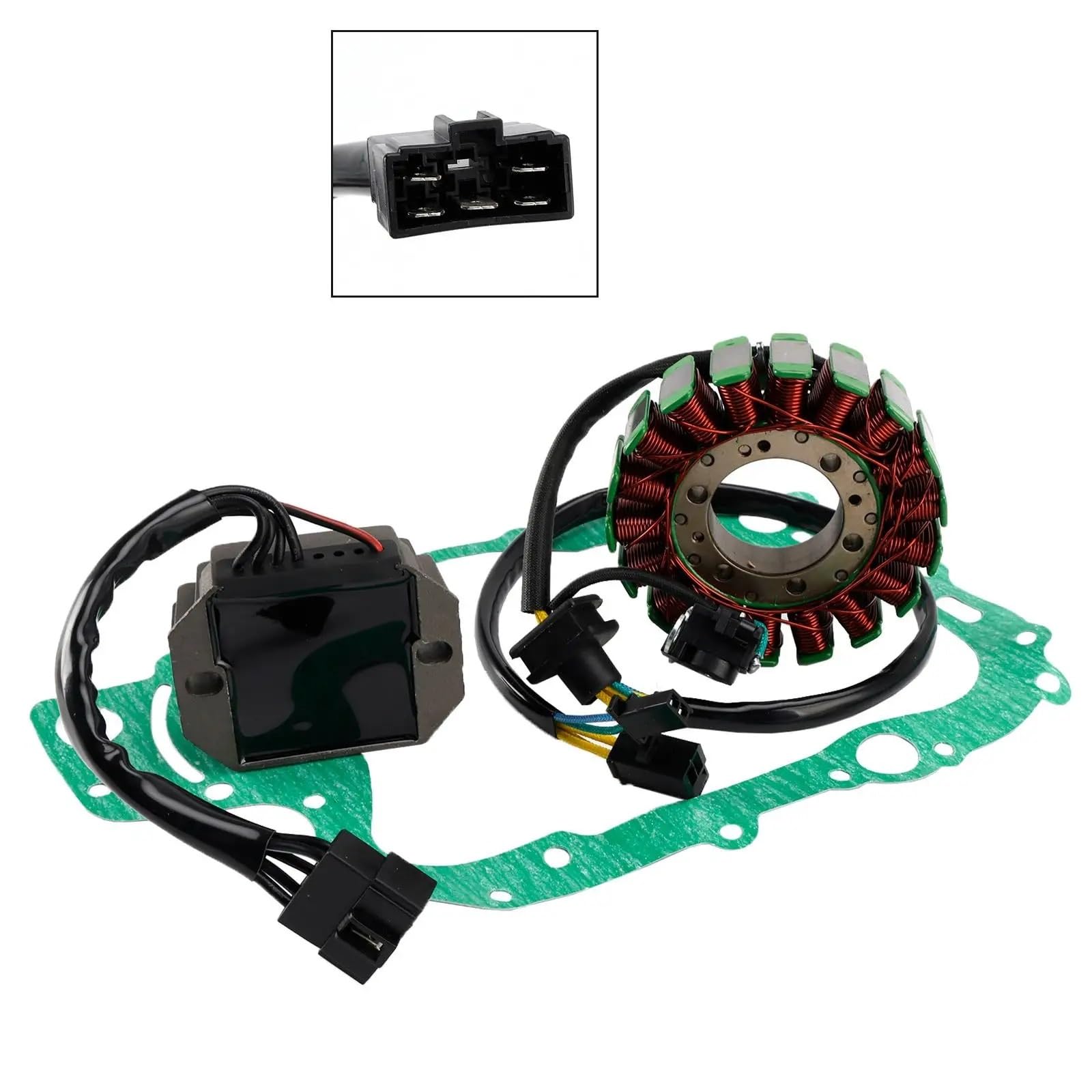 Kit revisione completo motore Adatto per BURGMAN 250 400 1998-2002 STATORE GENERATORE REGOLATORE RADDRIZZATORE GUARNIZIONE Kit Guarnizioni per motore