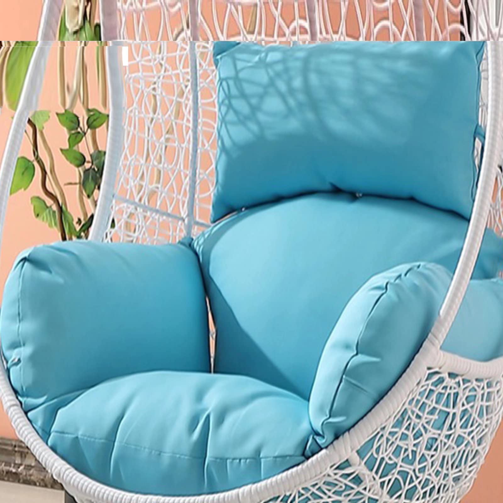 ERTsrhFD Hanging Chair Cushion Only, Swing Replacement, 8in Thick Anti-Deformation Hammock Cushions(Blue)